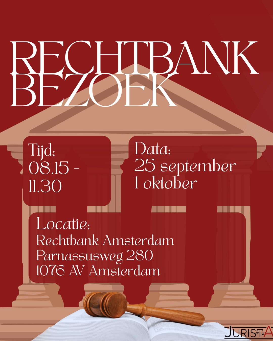 Rechtbank bezoek 1 oktober